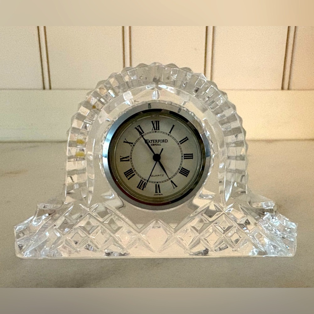 Waterford vintage petite crystal mantel clock